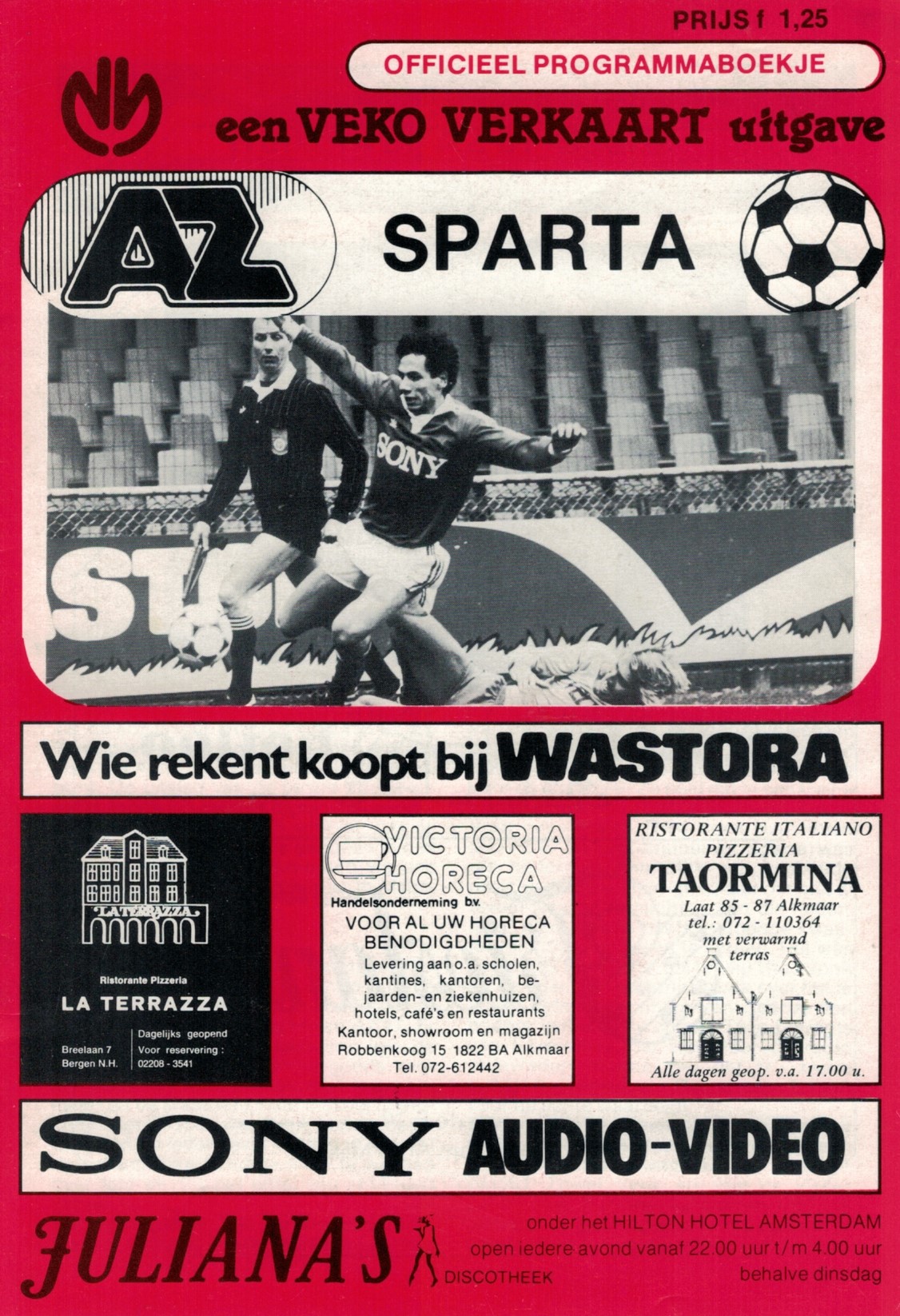 AZ Programma 8-sep-1984 Sparta thuis